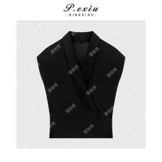 PanYiXiu/潘依绣100%天丝气质女神V领修身针织背心 ZZ0831 商品图1