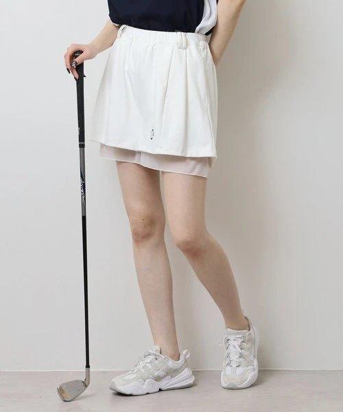 CECIL McBEE green 高尔夫女士 薄纱拼接短裤 防走光含内衬 商品图4