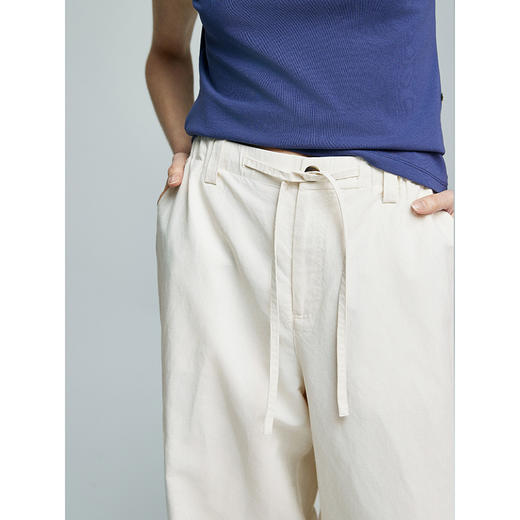 棉仓363618019-初棉麻粘分割线直筒裤 商品图3