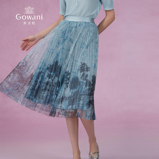 乔万尼半身裙女新款夏季a字版型百褶半裙EM2D797 商品图2