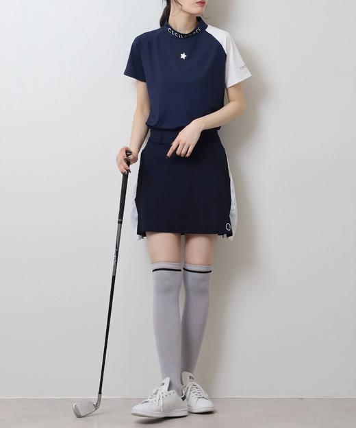 CECIL MCBEE 高尔夫 女士 星星双色拼接拉格兰短袖高领T恤 商品图5