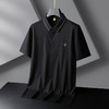 【冰丝】【DG】大依优型大码休闲纯色Polo衫冰丝凉感翻领百搭半袖体恤夏季胖子上衣 商品缩略图2