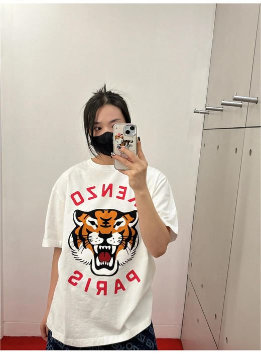 K.Z 大唬头印花字母 宽松圆领短袖T恤 TX454 商品图1