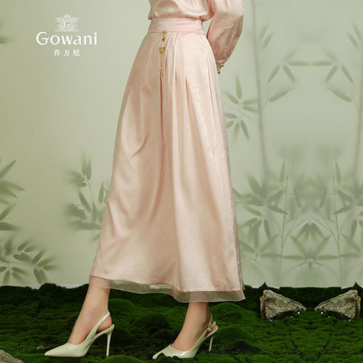 乔万尼真丝半身裙19mm重磅桑蚕丝新中式马面裙EM2D720 商品图1