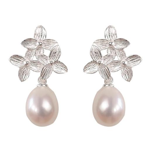 【夏花】925锆石花朵四叶花珍珠耳饰【JHY-E001026Y】 商品图4