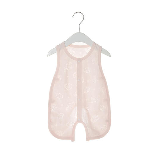 【轻薄透气，柔软舒适】婴儿琵琶衣 夏季宝宝背心包屁衣 女宝镂空连体衣 男新生儿夏无袖哈衣-QQ 商品图5