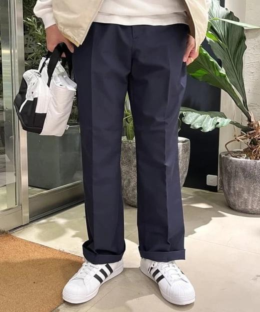 BEAMS GOLF 高尔夫男士 橙标/TC斜纹弹力裤宽松休闲直筒长裤 商品图5