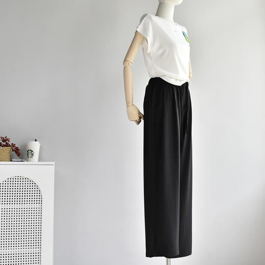 【醋酸凉皮裤】2025年春夏新款仿醋酸凉感防晒裤薄款显瘦直筒阔腿裤 商品图2