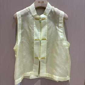 【线上专属】中式马甲(23704158-柠檬黄)