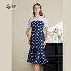 司歌波点鱼尾裙连衣裙紧身短袖显瘦A911100X 商品缩略图4