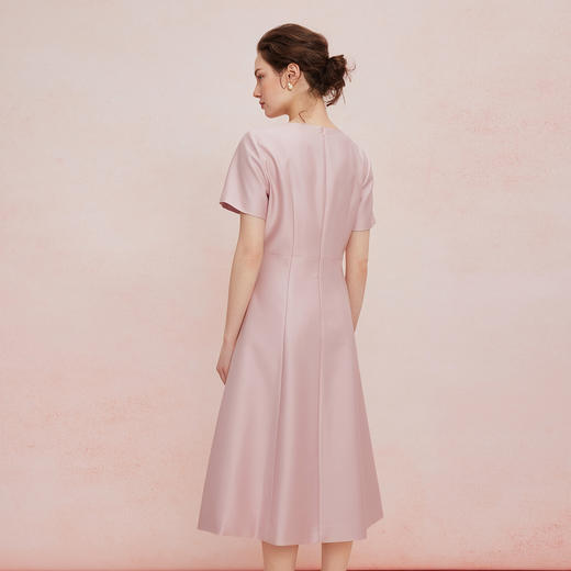 QF840斯尔丽2025新款气质轻奢法式钉珠修身放摆宴会礼服显瘦显高连衣裙 商品图1