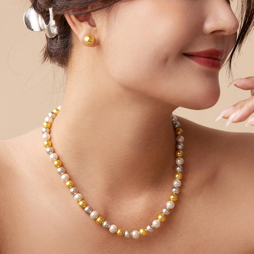 Manreya玛芮雅“摩俪焦点”珍珠项链耳饰套装母亲节礼物新款送礼 商品图2