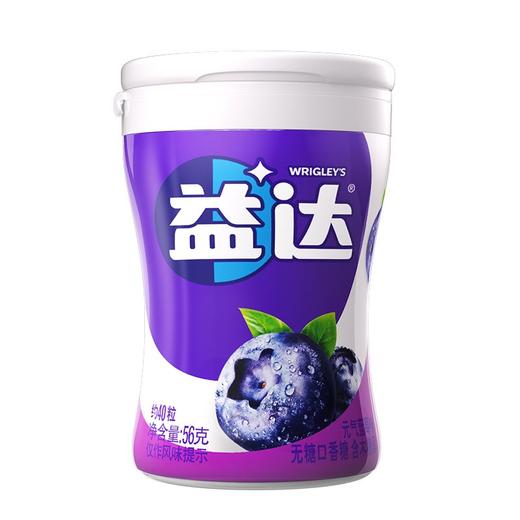 益达无糖口香糖（蓝莓味）含木糖醇 40粒56g/瓶 商品图0