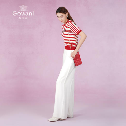 乔万尼针织衫女夏短袖减龄条纹设计EM2M891 商品图2