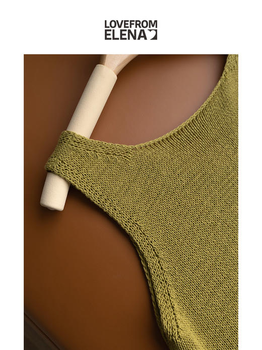 ​“酵素棉云感“精密肌理镂空修身V领背心 商品图4