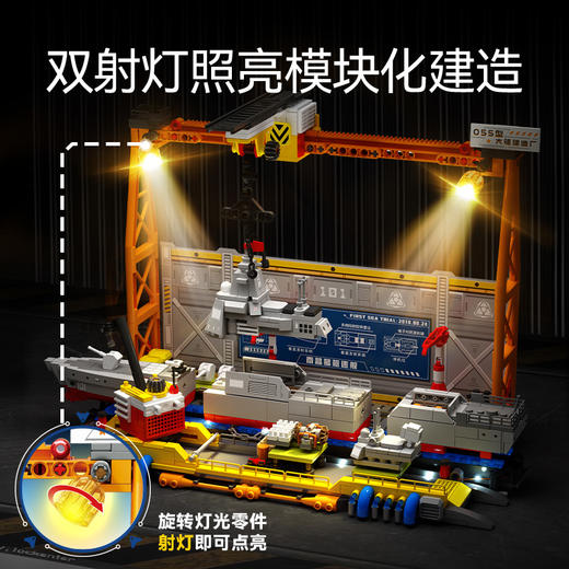 森宝积木055大驱建造厂国产军舰拼搭积木拼装玩具男礼物 商品图4