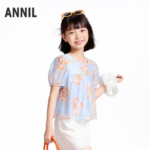 【实体店同款】女童短袖上衣夏季新款安奈儿童装AG521676 商品图1