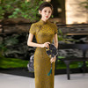 WX-2025春季新款真丝旗袍中式桑蚕丝连衣裙手工缝制送考宴席日常可穿 商品缩略图4