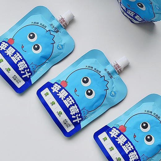 【光合王国-苹果蓝莓汁】0蔗糖0色素0防腐剂，1袋≈0.5个苹果+16颗蓝莓+7颗夏黑紫葡萄 商品图3