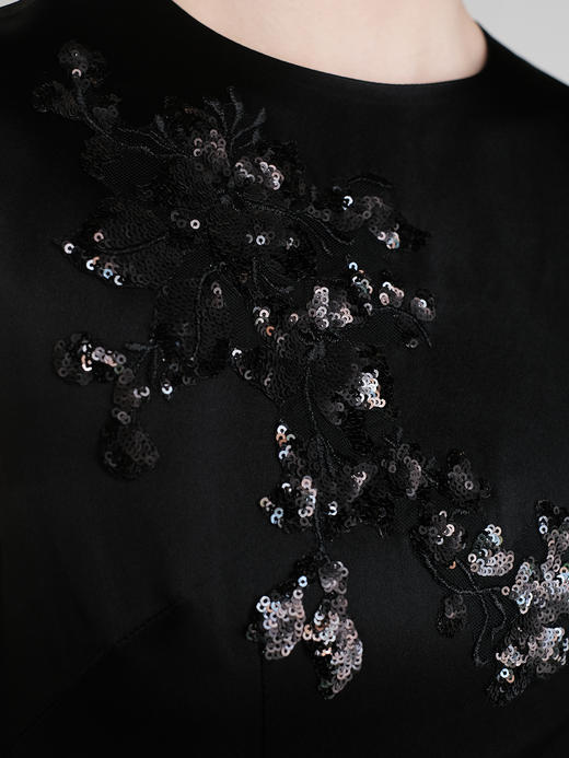 盛唐牡丹| 法式串珠重缎香云纱长裙 商品图3