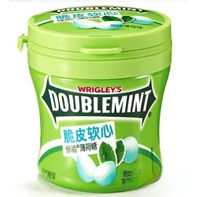 绿箭DOUBLEMINT 脆皮软心原味薄荷味薄荷糖 80g/罐