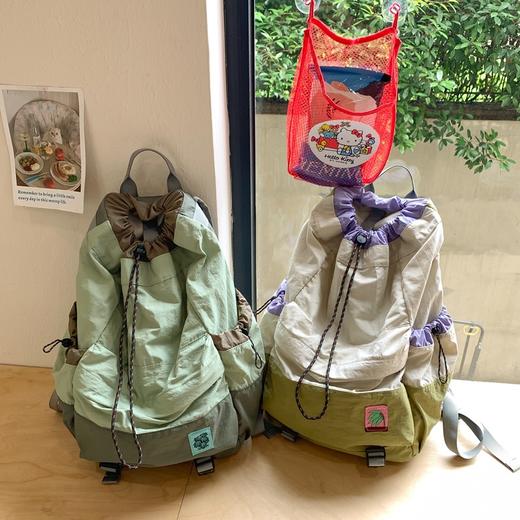 【户外显眼包】椒盐和猫束口抽绳登山包 轻便束口抽绳 防水材质 侧边可放水杯/雨伞 户外登山徒步旅行必备 大容量7747 商品图3