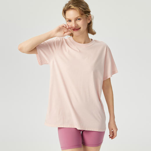 【越穿越软】2025春夏新款美国PIMA匹马棉女子短袖瑜伽服T恤运动服健身服宽松 商品图3