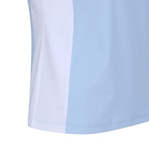 Master bunny 高尔夫女士 开叉领口 拼接竖条纹针织短袖T恤 舒适透气 商品图4