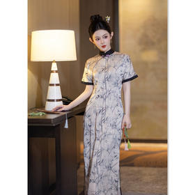 SKY 66857复古风改良中式高级感旗袍