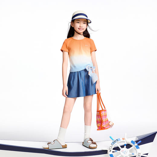 【实体店同款】女童短袖针织衫夏季新款安奈儿童装AG521673 商品图3