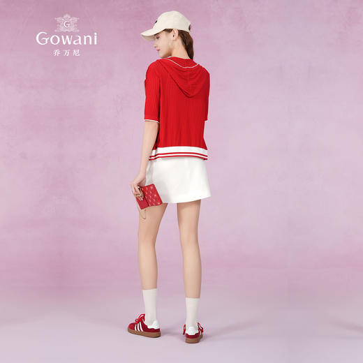 乔万尼针织衫女夏短袖新款减龄连帽设计EM2M896 商品图4