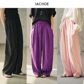 棉仓3631518005-IACHOE【山本裤】三色时髦轻盈休闲裤