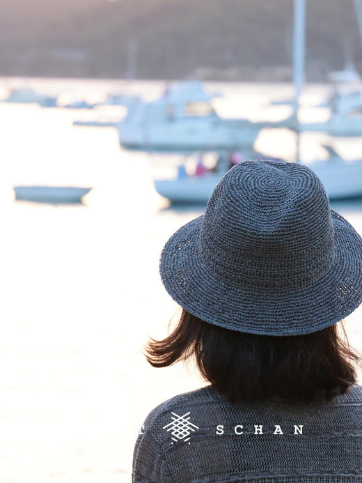 PETIT SCHAN小闪 #083  La La City 爱乐之城 手工编织纸草镂空度假感草帽小礼帽 商品图8