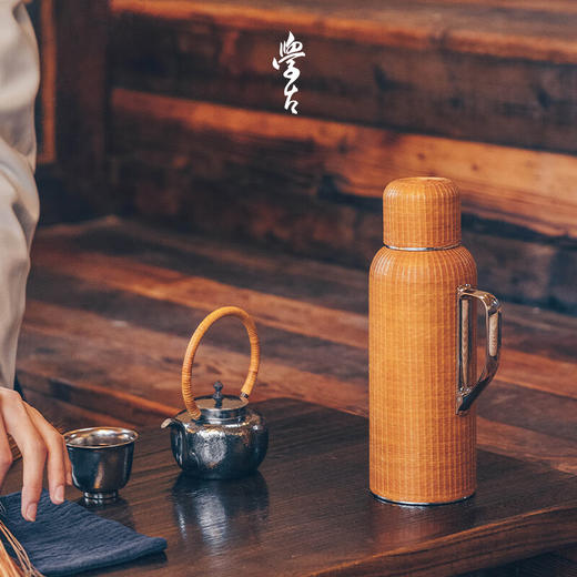 学古一原传家壶·竹雅迷你 非遗扣丝工艺纯钛内胆595ml 商品图4