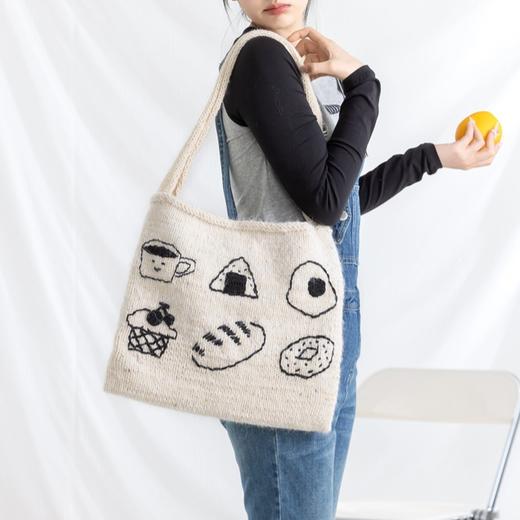 苏苏姐家棒针涂鸦包手工diy编织棒针单肩包毛线团自制包包材料包 商品图1