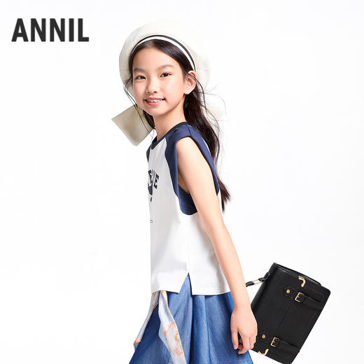 【实体店同款】女童无袖针织衫夏季新款安奈儿童装AG521672 商品图1