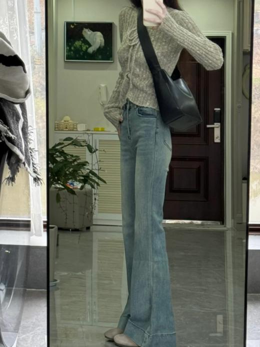 <曾小咸推荐> 【腿精秘器】2色直筒微喇牛仔裤  商品图9