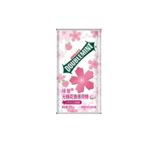 绿箭 樱花白桃味无糖薄荷糖压片糖果 27g/盒 商品图0