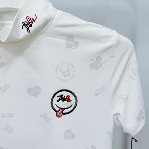 日单 高尔夫女士 印花短袖T恤立领 修身版型速干透气 爱心三叶草图案 商品图2