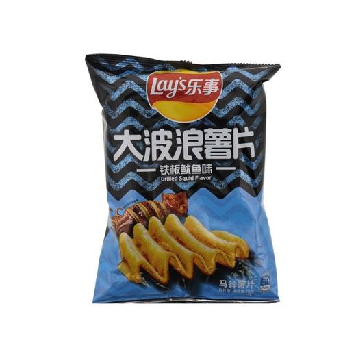 乐事Lay's 大波浪薯片铁板鱿鱼味原切马铃薯片 70g/袋 商品图0