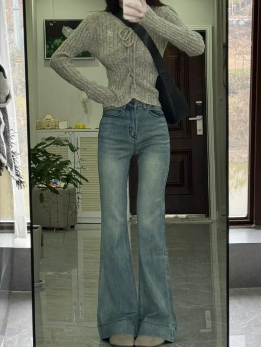 <曾小咸推荐> 【腿精秘器】2色直筒微喇牛仔裤  商品图4