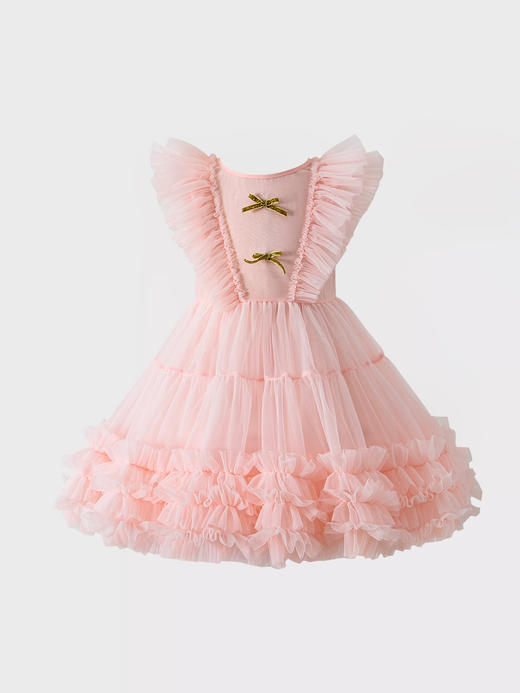 TUTU.KK裙女童飞袖连衣裙夏季童装洋气演出服宝宝周岁礼服公主裙女童裙90-130 商品图4