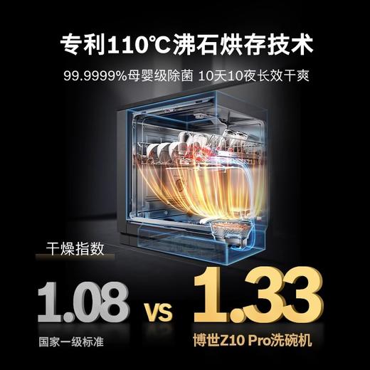 博世（BOSCH）Z10Pro嵌入式20套全自动洗碗机沸石除菌烘干240小时消杀双认证SJU6ZMC00C 伯爵灰 商品图4