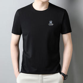 【180克纯棉男士T恤 】夏季简约休闲圆领休闲青年纯棉短袖t恤男