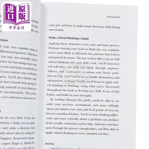 预售 【中商原版】哈佛商业评论指南系列 批判性思维 英文原版 HBR Guide to Critical Thinking 商品图2