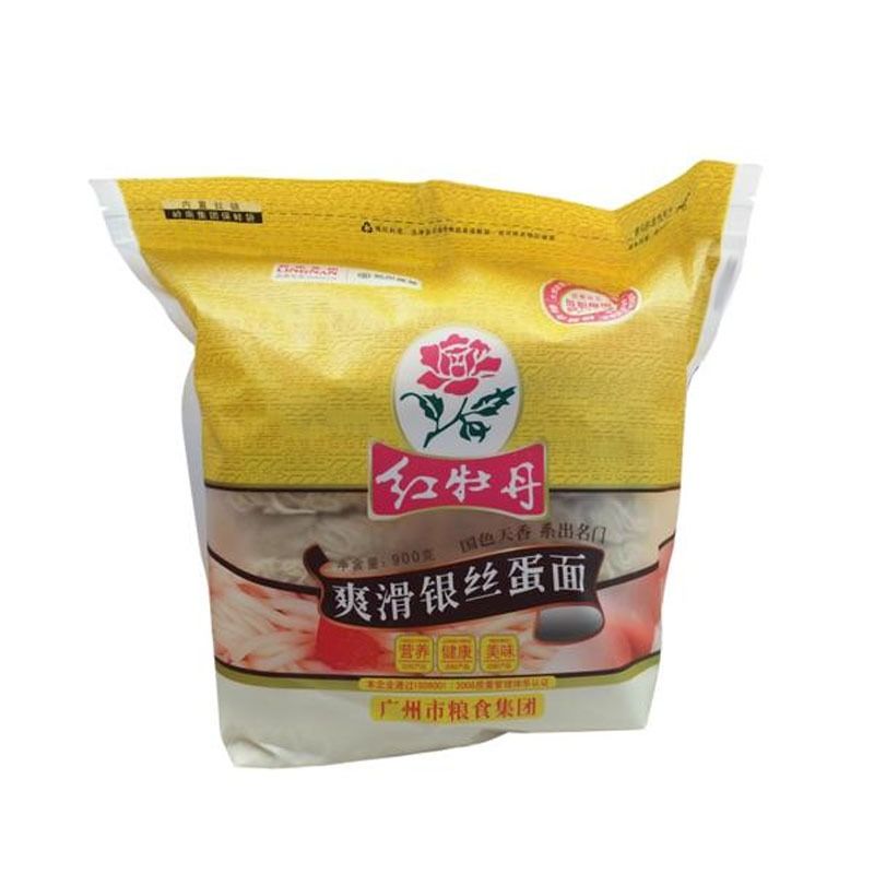 红牡丹爽滑银丝蛋面900g