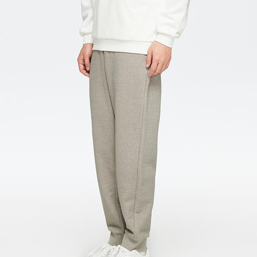 素道有机彩棉情侣针织裤 灰色结绳运动裤 常规厚度束口长款卫裤 商品图3