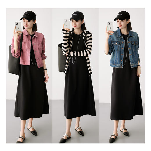 【女神范！99元优雅连衣裙】春夏法式连衣裙 通勤度假两不误 圆领显瘦高级感 商品图5