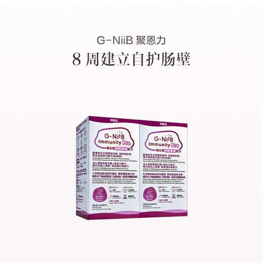 保税直发 G-NiiB 聚恩力 益生菌微生态免疫专业配方 28条/盒 1盒装/2盒装/3盒装 商品图4