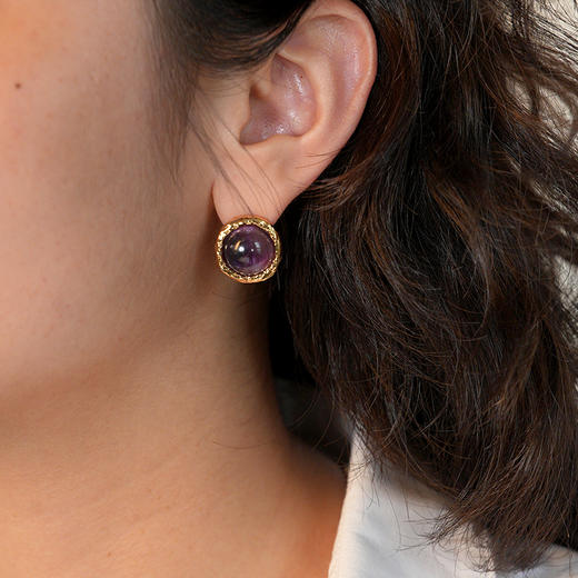Garden of Eden 伊甸园系列 | 弗洛拉紫水晶耳环 商品图3